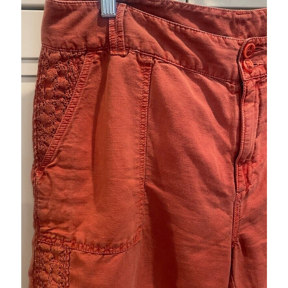 Sundance Women's Crochet Lace Shorts Sz 16/18 Linen Cotton Blend Boho Vacation - Picture 2 of 10